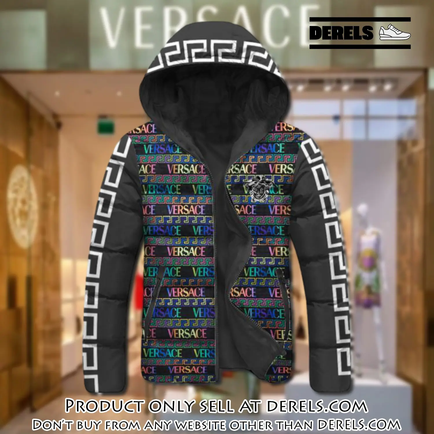 Versace downfilled coat ultralight down jacket outdoor jacket warm outwear dfj1022 dr2815405